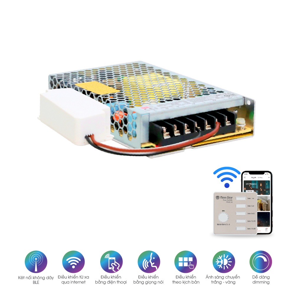 Bộ driver led dây đổi màu Model: DR-LD01.RF.BLE 1000/7W