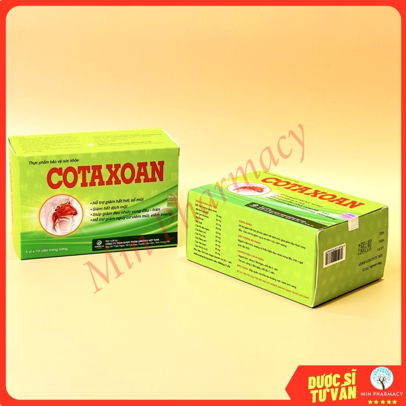 COTAXOAN (Cotaxoang) Amepro Hỗ trợ Xoang - Mũi dị ứng Hộp 30 viên