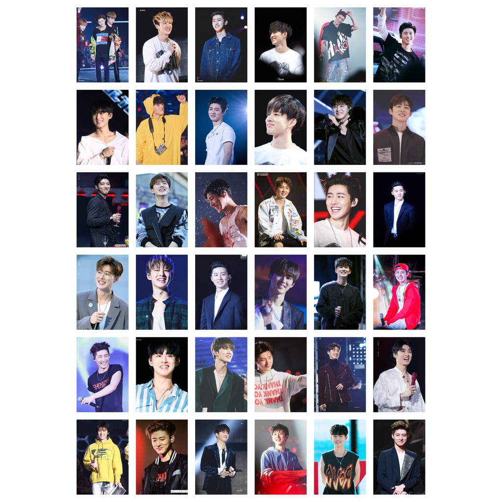 Lomo card 36 ảnh IKON B.I Hanbin on stage #smile