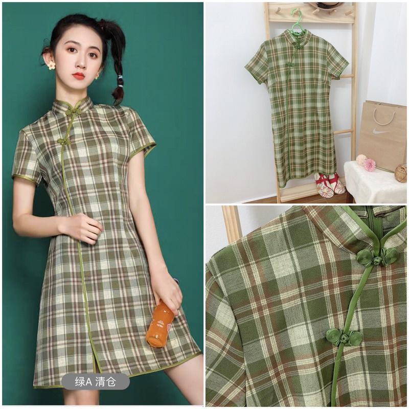 Sườn xám đầm hoa voan cách tân