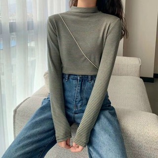 Áo giữ nhiệt kẻ nữ cổ 3p