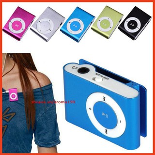 [Giá Tốt]Máy Mp3 Shuffle VỎ NHÔM Có Khe Cắm Thẻ Nhớ