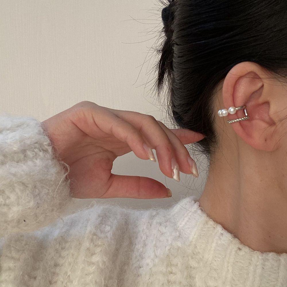 Khuyên Kẹp Vành Tai Hình Chữ C Hai Lớp Mẫu Mới Dành Cho Nữ