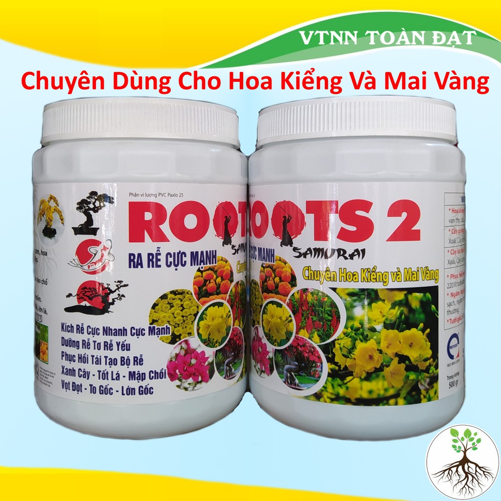 Ra Rễ Cực Mạnh Roots 2, Phân Bón Kích Rễ Chuyên Mai Vàng Và Hoa Kiểng (500g)