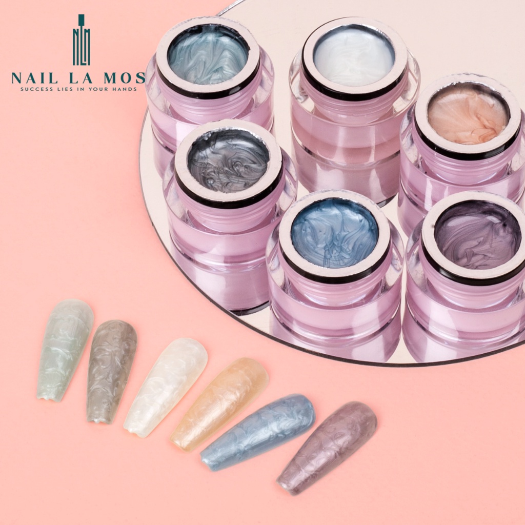 Gel ngọc trai Misscheering chính hãng tạo vân loang tự nhiên, màu sang chảnh (lẻ 1 hũ)