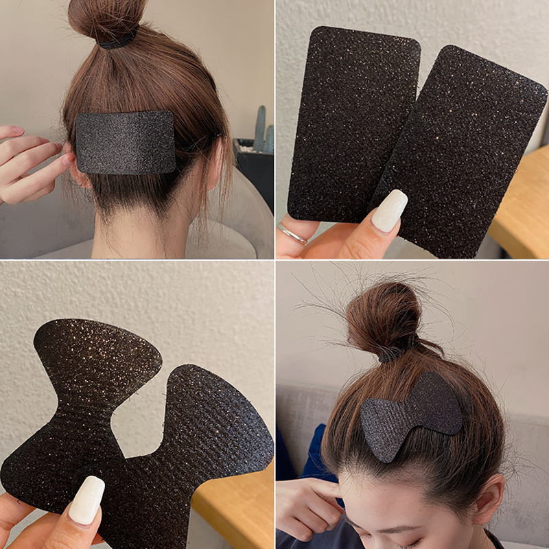 Kẹp dán tóc mái màu đen phong cách Hàn Quốc đơn giản cho nữ