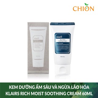 Hàng Hàn Quốc - Kem Dưỡng Ẩm Sâu và Ngừa Lão Hóa Klairs Rich Moist Soothing Cream 80ml