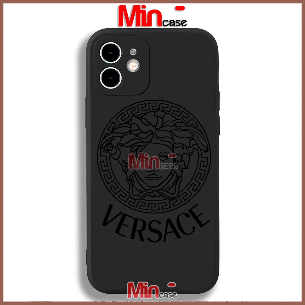 Ốp lưng iPhone Versace cạnh viền vuông silicon mềm dẻo cho iphone 6/6s/7/8/X/XS/XR/11/12/13 Pro Plus Max cute dễ thương