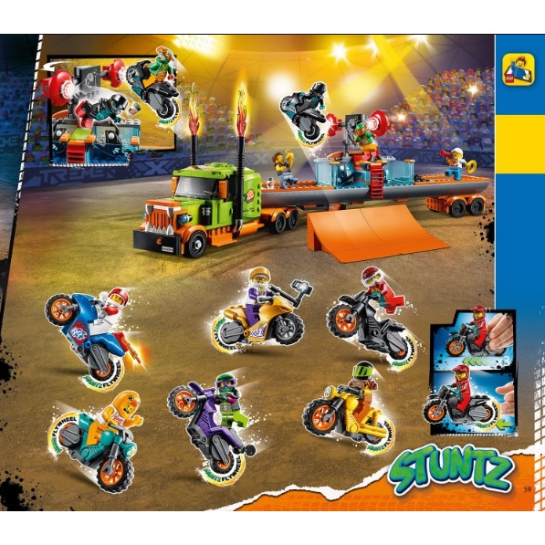 Lego HaHa - Lego City - Xe Mô tô Nhào Lộn - Stunt Bike - 60296, 60297, 60298, 60309, 60310, 60311
