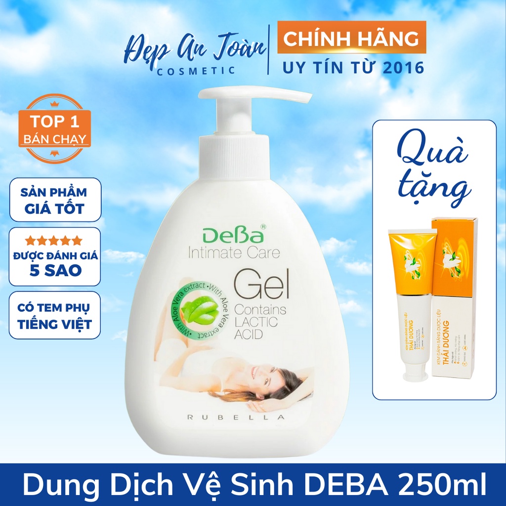 Gel vệ sinh phụ nữ Deba Intimate care - Dung dịch vệ sinh Deba nhập khẩu từ Bulgaria [Date tháng 7/2023]