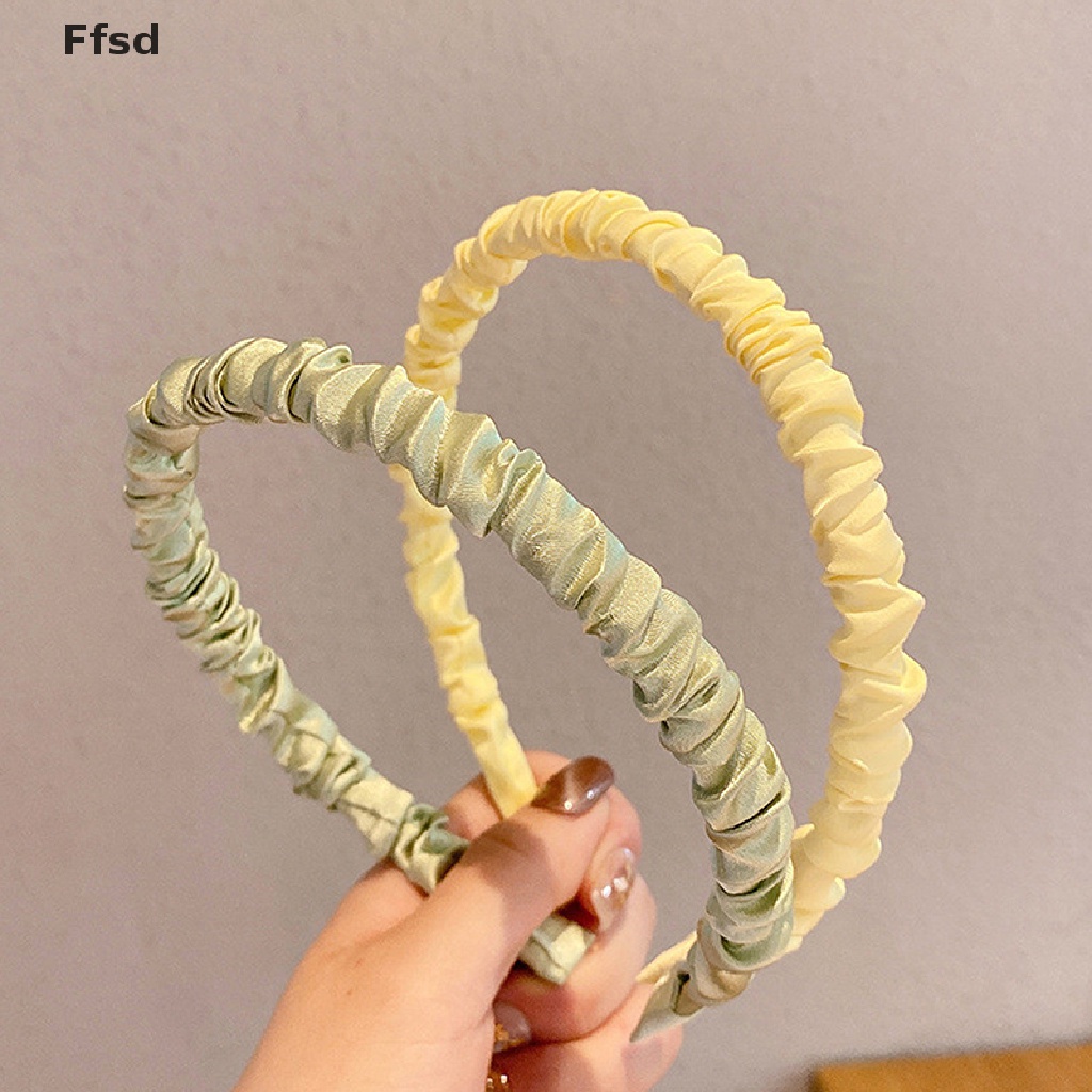 {Ffsd} Băng Đô Xếp Ly Mềm Mại Cá Nhân Thời Trang Thường Ngày Cho Nữ * Bán Chạy