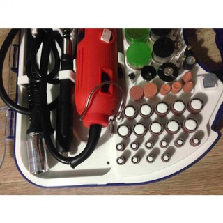 Bộ Máy Khoan Mài cắt Khắc mini Đa Năng ACZ 100 chi tiết (Đỏ) 180W 6 tốc độ