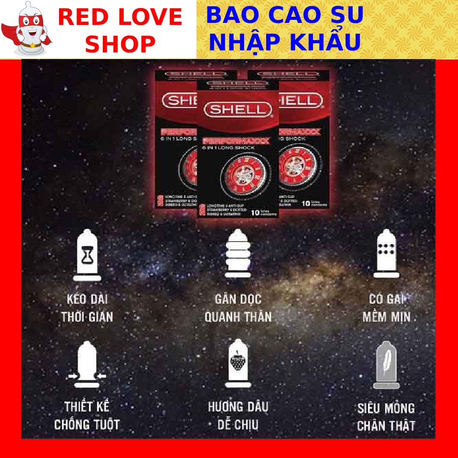 ✅[GIẢM 30K] Bao cao su kéo dài thời gian SHELL GÂN GAI của HÀN QUỐC