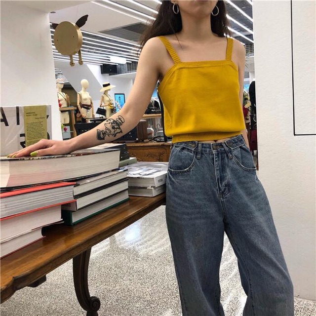 ÁO HAI DÂY LEN MỎNG