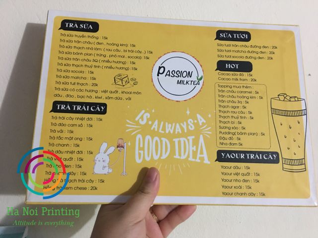 MENU QUÁN CAFE - QUÁN ĂN VẶT