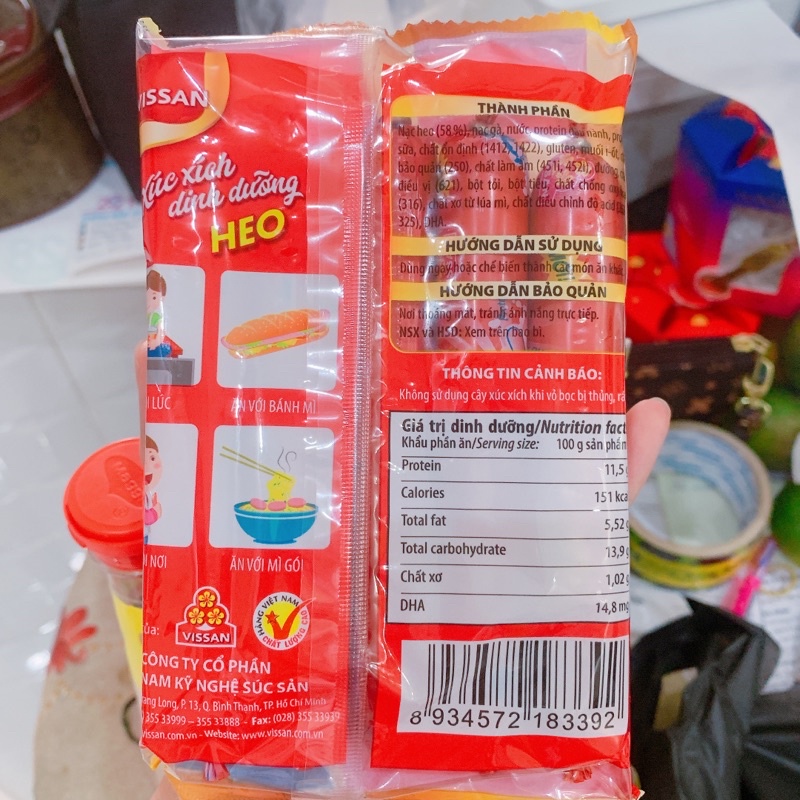 Xúc Xích Heo Vissan 5 cây x 35g