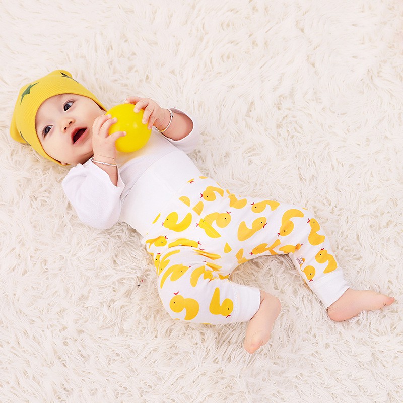 Quần cotton cạp cao mềm mại đáng yêu cho bé 1-3 tuổi