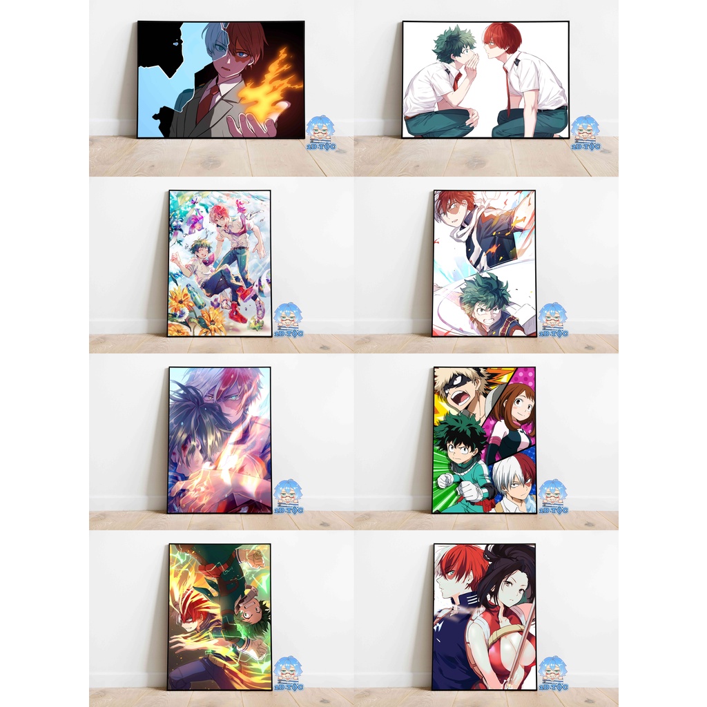 Ảnh poster A3 chất lượng chuẩn Todoroki Shoto (13) Anime Manga Boku no Hero Academia – tranh dán tường 2D Tộc Shop