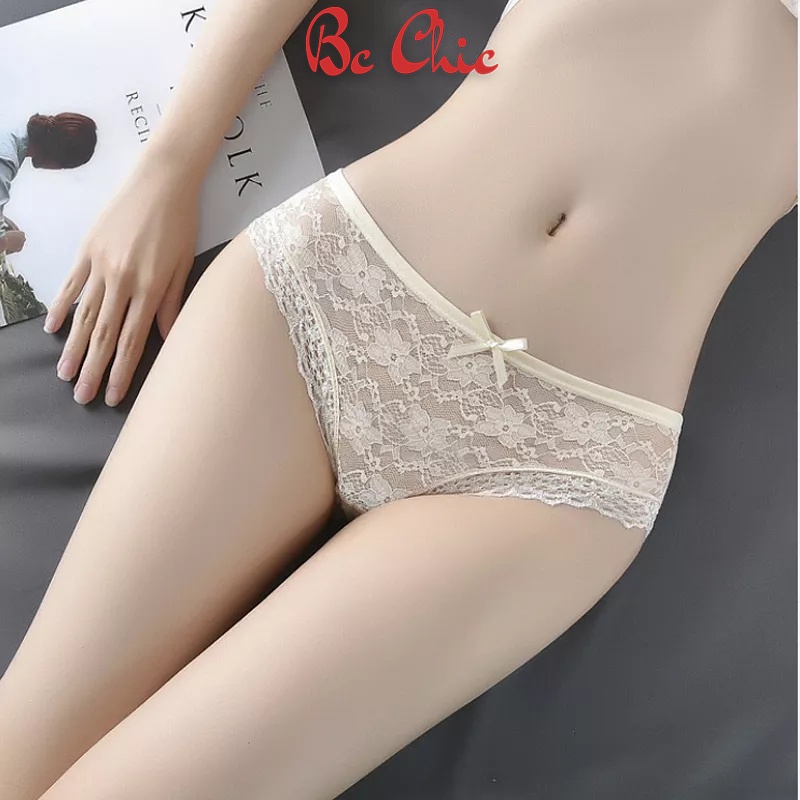 Quần Lót Ren Nữ Sexy Quyến Rũ thiết kế hoa phối tầng điệu đà mã QL3 BC_CHIC LINGERIE