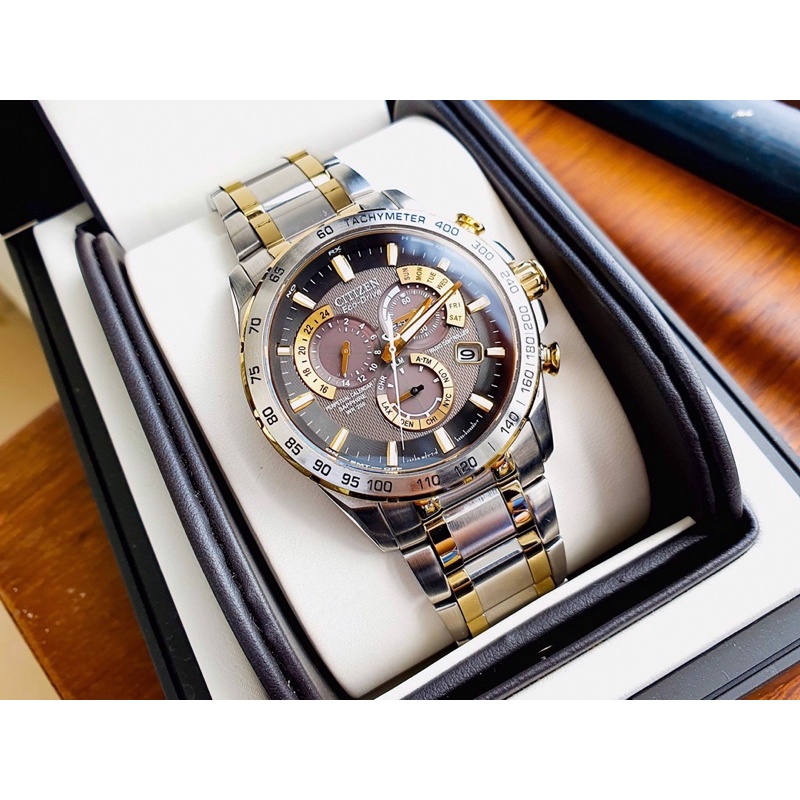 ĐỒNG HỒ NAM CHÍNH HÃNG CITIZEN AT4004-52E Eco-Drive Chronograph nam tính