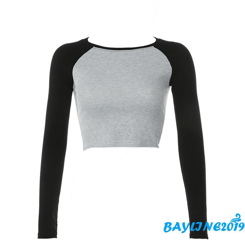 Áo Croptop Tay Dài Thời Trang Cho Phụ Nữ