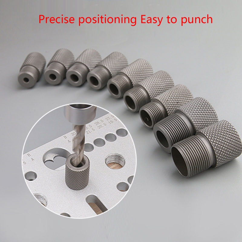 Bộ Định Vị Lỗ Khoan 3 Trong 1 M14 4-10mm M18 10 / 15mm Chuyên Dụng Làm Mộc