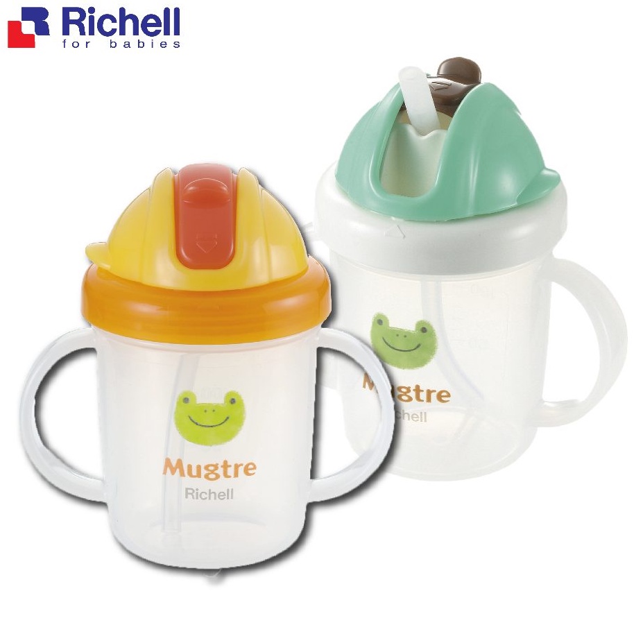 CỐC TẬP UỐNG CÓ ỐNG HÚT MUGTRE RICHELL NHẬT BẢN 200ML