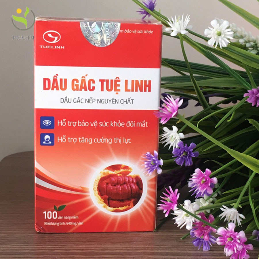 Dầu Gấc Tuệ Linh hỗ trợ bảo vệ sức khỏe đôi mắt tăng cường thị lực Hộp 60 Viên - Healthy Pharmacy