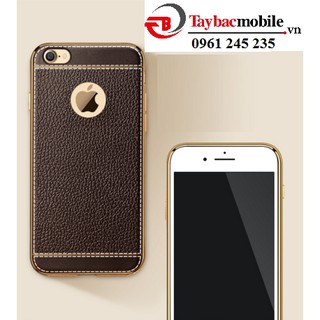 Ốp lưng dẻo giả da iphone 6/6plus/6s/6splus/7/7plus - không lo xỉn màu