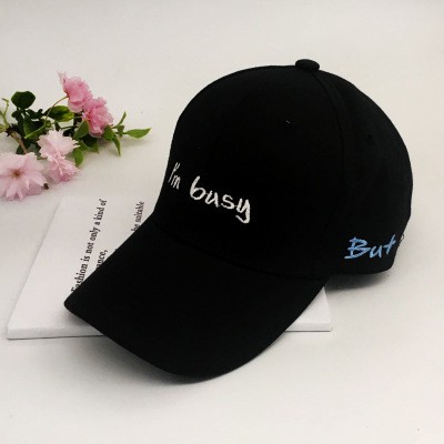 Mũ lưỡi trai thêu chữ I'm Busy phong cách Harajuku
