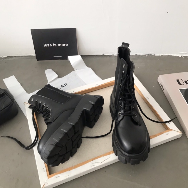 (Sẵn )Boot đen cao cổ đế cao uzzlang siêu xịn🔥🔥🔥 | BigBuy360 - bigbuy360.vn