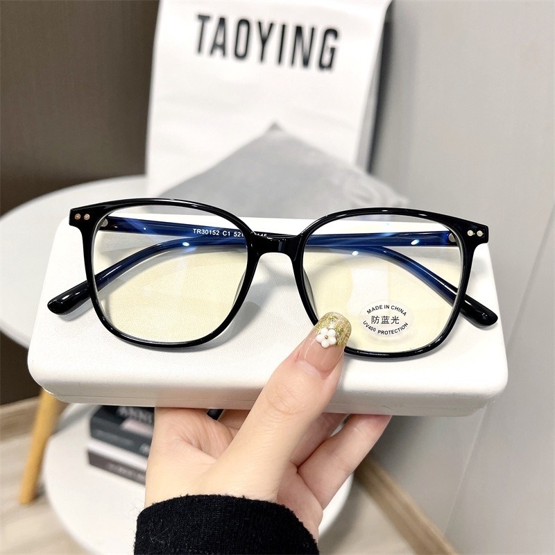 Mắt Kính TR90 Gọng Vuông Chống Ánh Sáng Xanh Siêu Nhẹ Có Thể Thay Thế Cho Nam Và Nữ