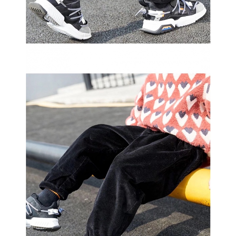 Quần Dài Vải Nhung Phối Lông Cừu Thời Trang Mùa Đông Mới Cho Bé Trai