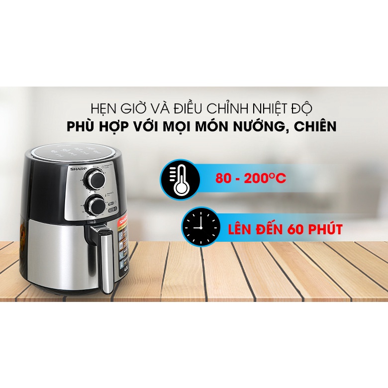 Nồi chiên không dầu Sharp KF-AF42MV-ST 3.5 lít