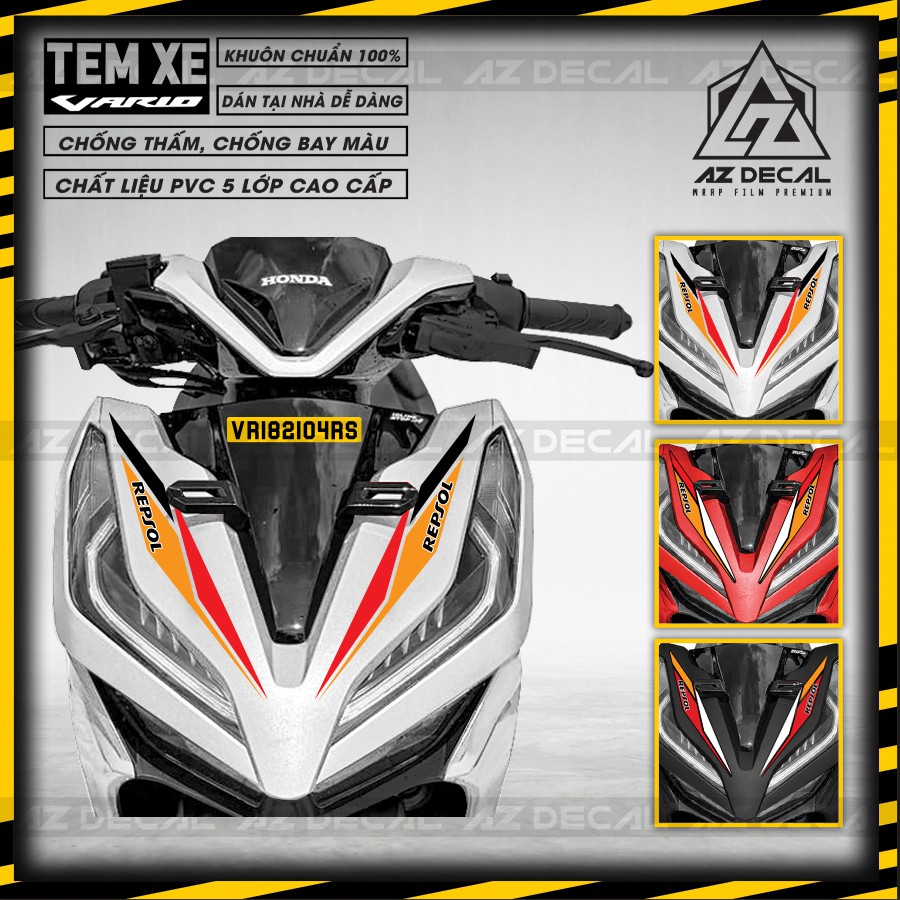 [Mã LIFE2104ALL giảm 10% đơn 50K] Tem Dán Xe Honda Vario Mẫu Repsol 01 | VR182104RS | Chất Liệu Decal PVC Cao Cấp