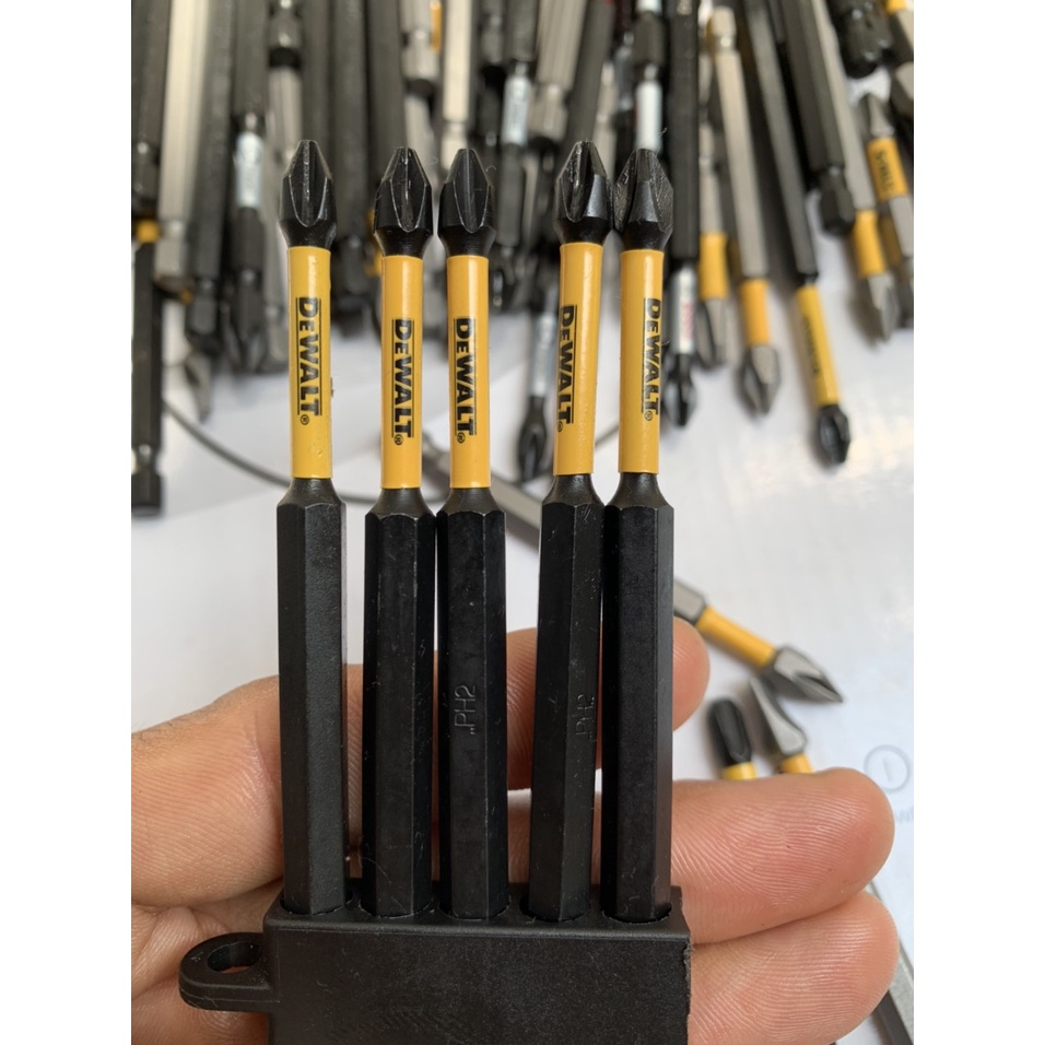Combo mũi vít dài 9cm 5 PH1 , 5 PH2 , 5PH3 , 5 SL8 , 5 mũi vít điện tử thương hiệu Dewalt Bosch Diablo Iriwin Craftsman