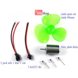 Máy phát điện gió mini V2 – Mô hình điện gió, giáo cụ STEM, trang trí năng lượng tái tạo độc đáo