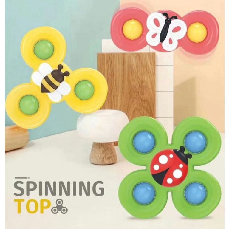 Set 3 đồ chơi con quay spinner hình côn trùng vui nhộn cho bé
