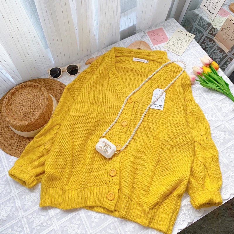 [Đọc mô tả] Áo len khoác cardigan 2hand hàng tuyển dày đẹp-Tiệm Cói Cô Lê