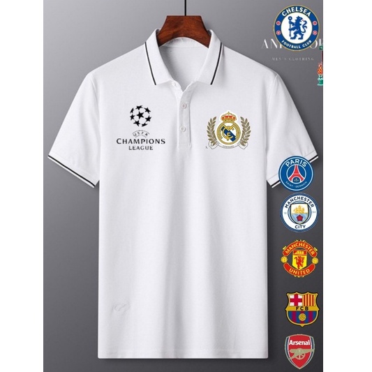 ÁO THUN POLO NAM NỮ IN LOGO CÂU LẠC BỘ CHELSEA, REAL MADRID CỰC ĐẸP HOTTREND 2022 (NHIỀU CLB)