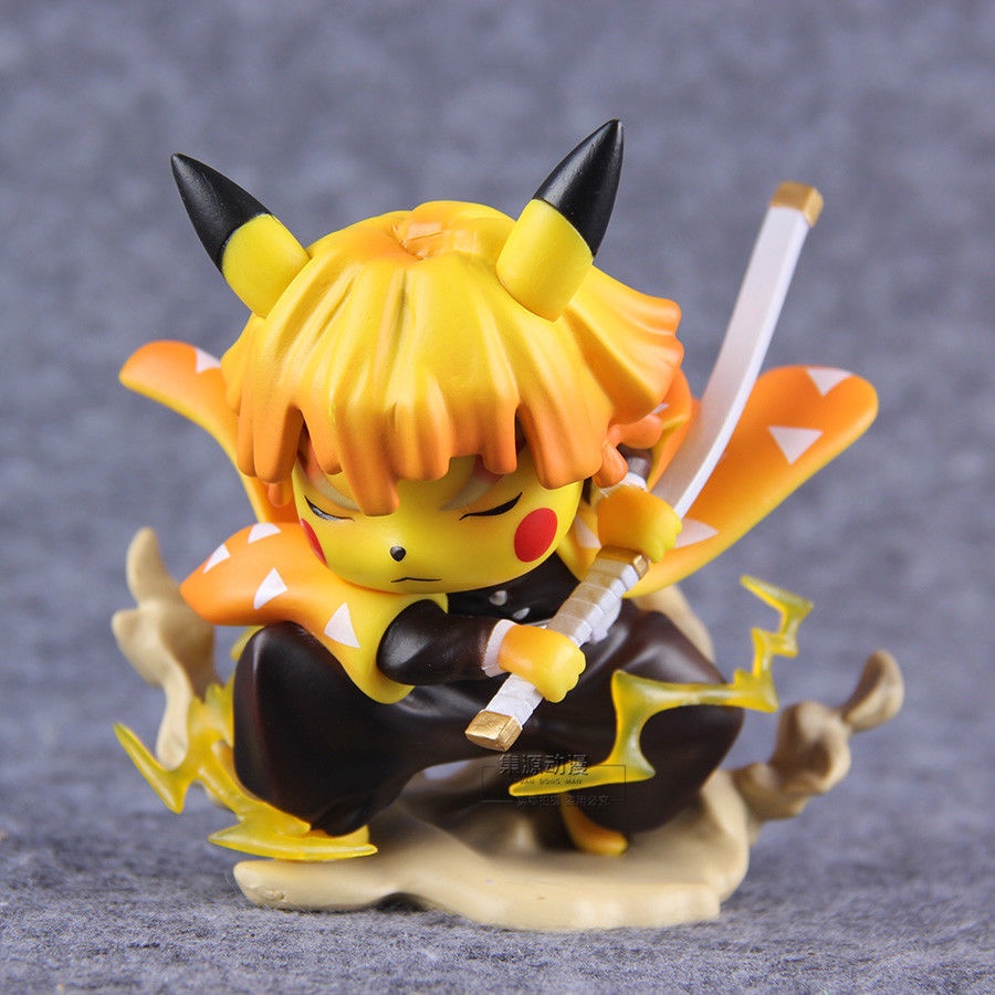 Mô Hình Pikachu Cosplay Nhân Vật Agatsuma Zenitsu Trong Phim Hoạt Hình Pokemon