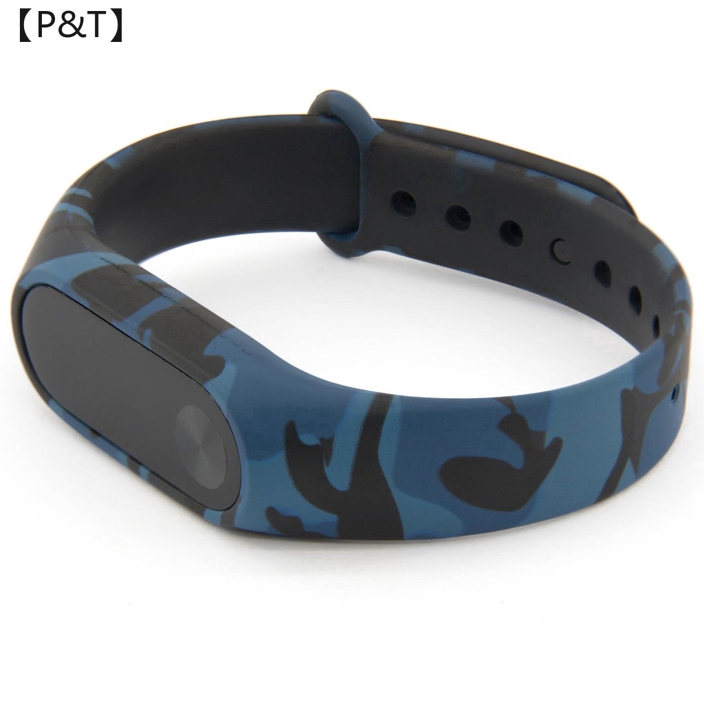 【P&amp;T】(Dây đồng hồ)9 Colors Wrist Strap for Xiaomi Mi Band 2 Silicone Replacement Wrist Strap  Bangle WristBand