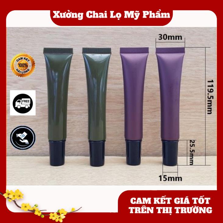 Tuýp (tube) nhựa chiết mỹ phẩm 20ml Nâu,Rêu chiết mỹ phẩm, đựng gel , phụ kiện du lịch