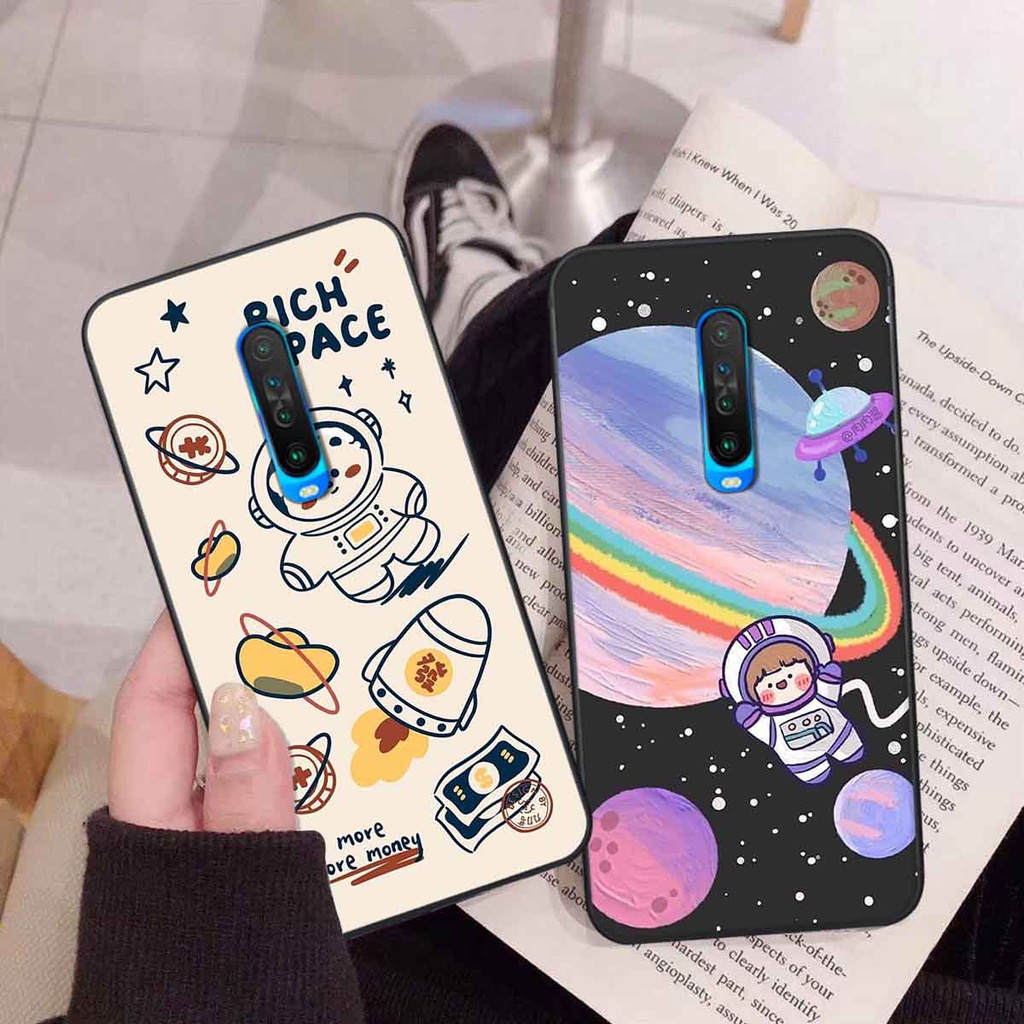 Ốp Xiaomi Redmi K30 in hình vũ trụ, phi hành gia bầu trời cute dễ thương