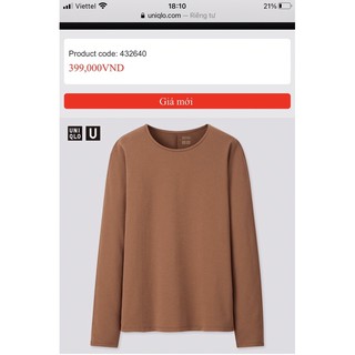 Áo nữ giữ nhiệt heatech U Uniqlo