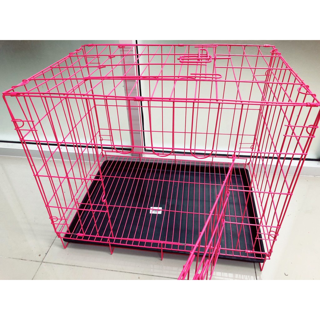 Chuồng nuôi thú cưng gấp gọn LunaPet CN01 - lồng nuôi chó mèo sơn tĩnh điện tặng kèm khay vệ sinh