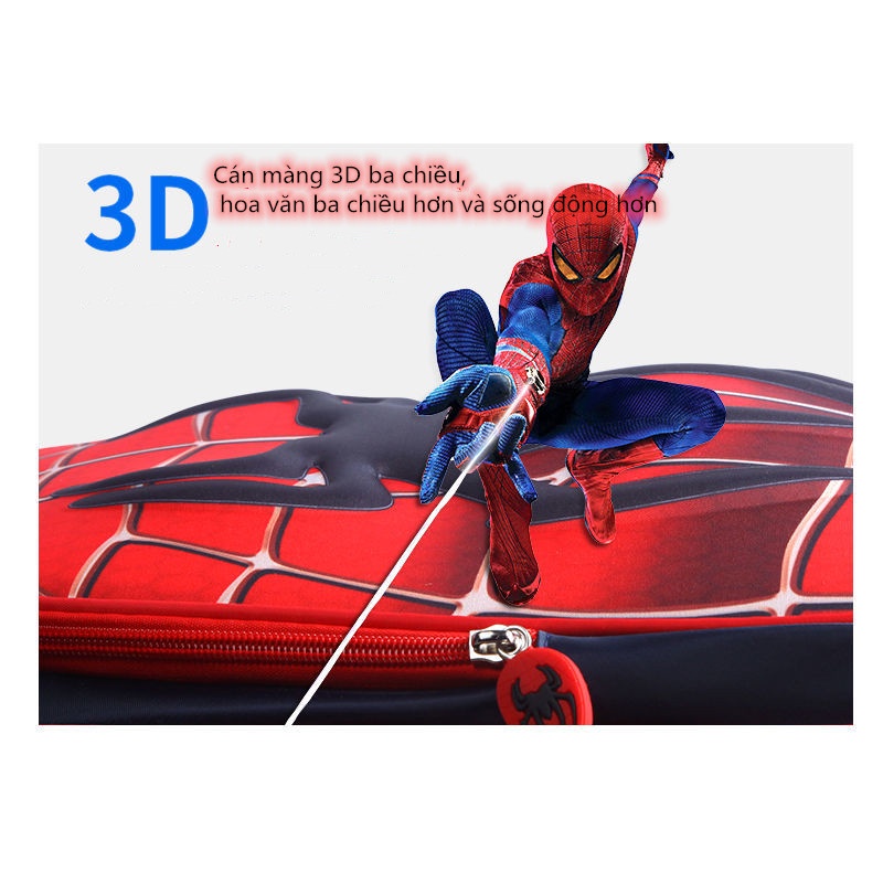 Cặp học sinh 💖 balo bé gái bé trai tiểu học hình hoạt 3D người nhện