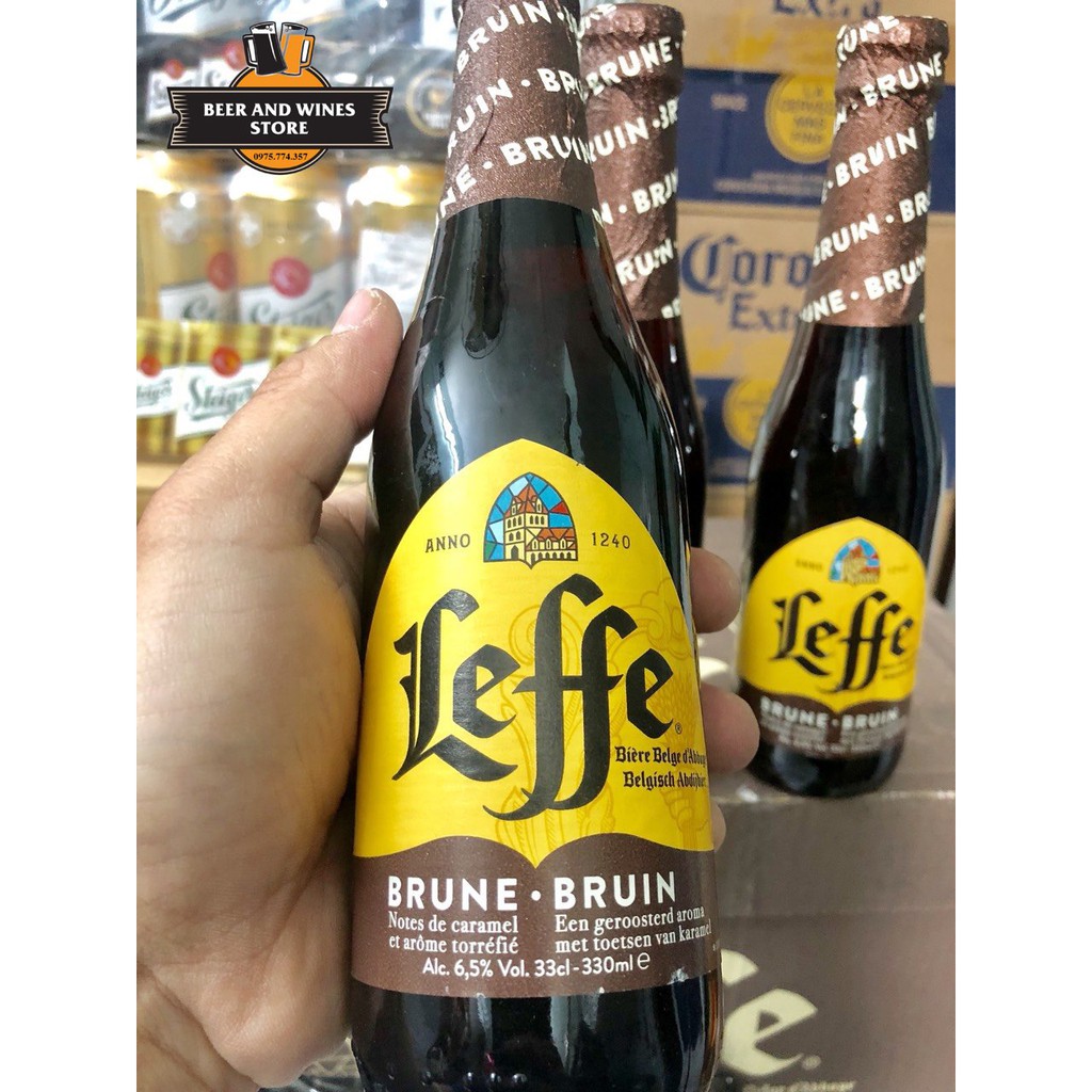 [MUA TẠI ĐÀ NẴNG - FREE SHIP] Bia Leffe nâu 6.5% - Bỉ - 330ml/chai - thùng 24 chai