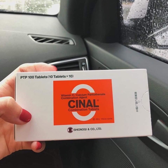 Viên uống Vitamin C trắng da, mờ thâm nám Cinal C Nhật Bản - Hộp 100 viên