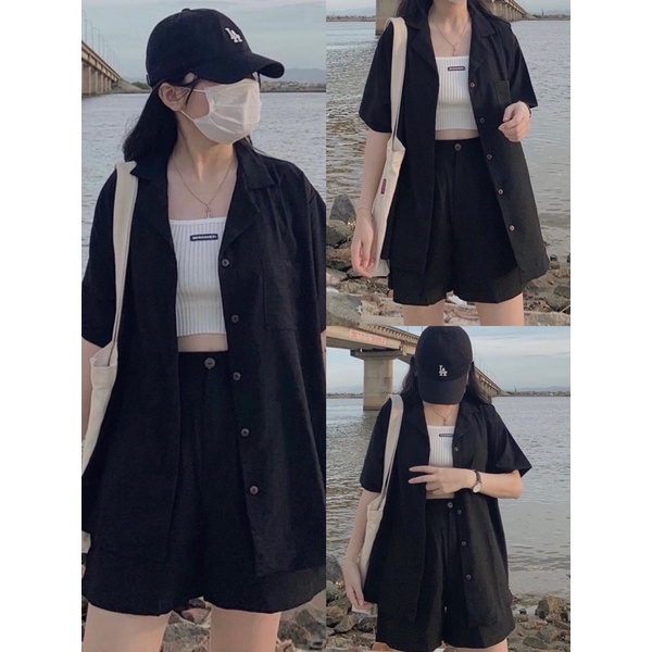 🌸 Bộ đồ học sinh form rộng tay lỡ kiểu đường phố hàn quốc Ulzzang 🌸